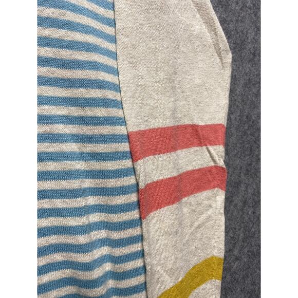 Sundance Sweater Womens Large Multicolor Striped Crewneck Pullover High Low Hem - Picture 8 of 8